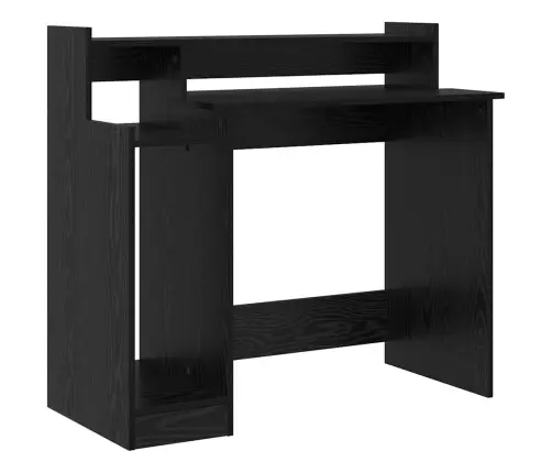 Stalas Su Lentyna Juoda Ąžuolo 97 X 45 X 90 Cm Apdirbta Mediena