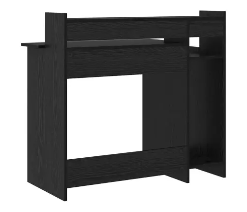 Stalas Su Lentyna Juoda Ąžuolo 97 X 45 X 90 Cm Apdirbta Mediena