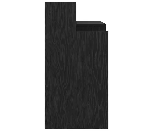 Stalas Su Lentyna Juoda Ąžuolo 97 X 45 X 90 Cm Apdirbta Mediena