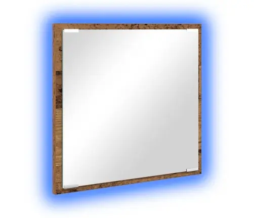 Led Vannitoa Peegel Vana Puit 40 X 37 X 8.5 Cm Tehispuit