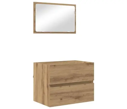 Vonios Baldų Komplektas Su Stalčių 2 Pcs Amatininkų Ąžuolas Vonios Baldų Komplektas Su Stalčių 2 Pcs Amatininkų Ąžuolas