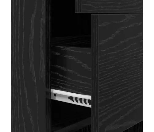 Grāmatplaukts Melns Ozols 40 X 35 X 180 Cm Inženierijas Koks Vidaxl