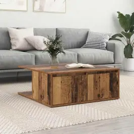 Kafijas Galdiņš Veca Koka 80 X 80 X 31 Cm Inženierijas Koks Vidaxl