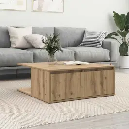 Kafijas Galdiņš Ar Atvilktni Amatnieku Ozola 80 X 80 X 31 Cm Vidaxl