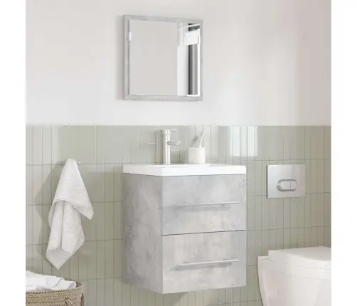 Vonios Baldų Rinkinys Su Stalčių Pilka 41 X 38,5 X 48 Cm