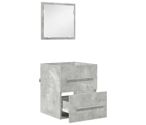 Vonios Baldų Rinkinys Su Stalčių Pilka 41 X 38,5 X 48 Cm