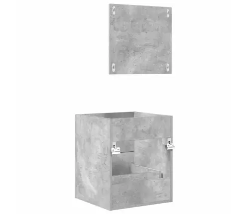 Vonios Baldų Rinkinys Su Stalčių Pilka 41 X 38,5 X 48 Cm