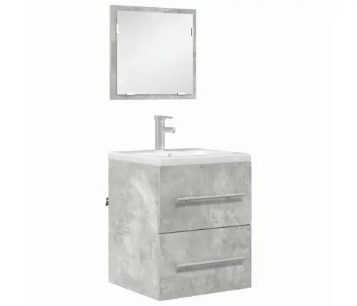 Vonios Baldų Rinkinys Su Stalčių Pilka 41 X 38,5 X 48 Cm