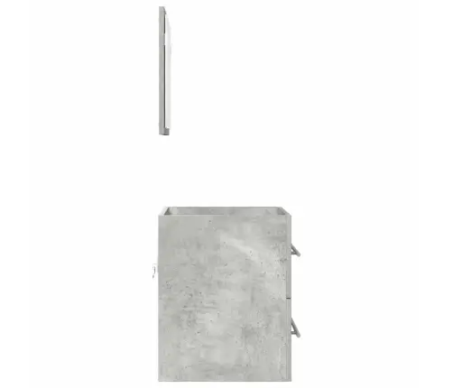 Vonios Baldų Rinkinys Su Stalčių Pilka 41 X 38,5 X 48 Cm