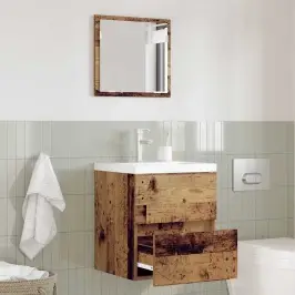 Vannas Istabas Skapis Ar Atvilktni Vecs Koks 41 X 38.5 X 45 Cm Vidaxl