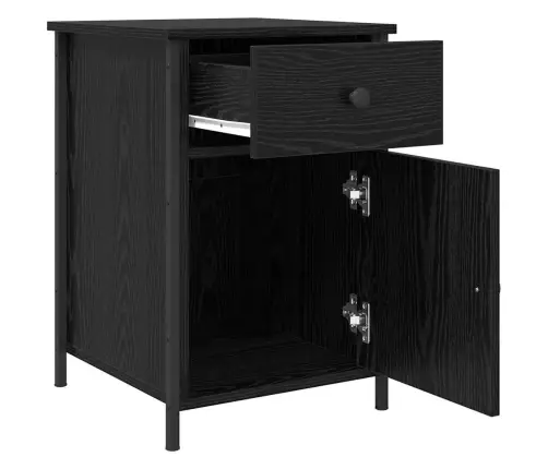 Šalia Lovos Spintelė Su Stalčių Juodas Ąžuolas 40 X 42 X 60 Cm