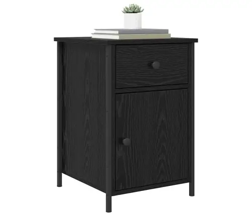 Šalia Lovos Spintelė Su Stalčių Juodas Ąžuolas 40 X 42 X 60 Cm