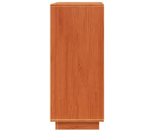 Puse Ar Plauktu Vaska Brūna 70 X 34 X 80 Cm Priedes Masīvkoks Vidaxl