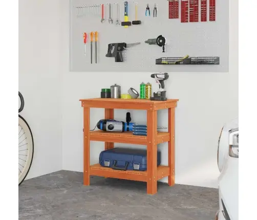 Darbagalds Vaska Brūna 78.5 X 50 X 80 Cm Priedes Masīvkoks Vidaxl