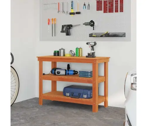 Darbagalds Vaska Brūna 110.5 X 50 X 80 Cm Priedes Masīvkoks Vidaxl