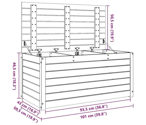 Saugojimo Dėžė Vaško Ruda 101 X 50,5 X 46,5 Cm Apdirbta Mediena