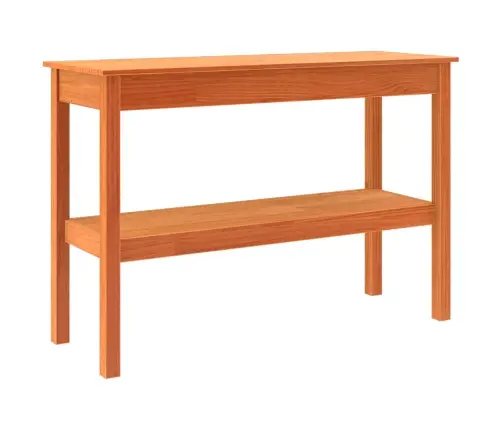 Konsoollaud Riiuliga Vahapruun 110 X 40 X 75 Cm Männipuit