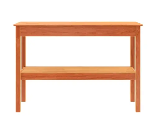 Konsoollaud Riiuliga Vahapruun 110 X 40 X 75 Cm Männipuit