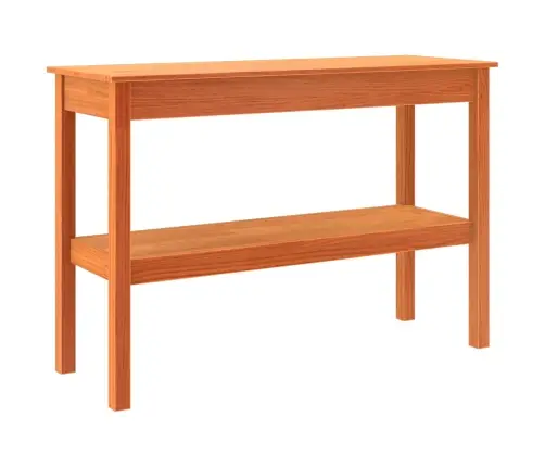 Konsoollaud Riiuliga Vahapruun 110 X 40 X 75 Cm Männipuit