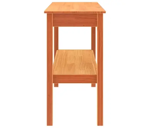 Konsoollaud Riiuliga Vahapruun 110 X 40 X 75 Cm Männipuit