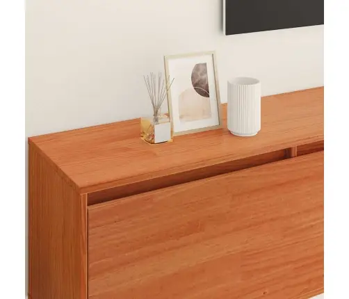 Sienas Skapji 2 Pcs Vaska Brūna 100 X 30 X 35 Cm Vidaxl