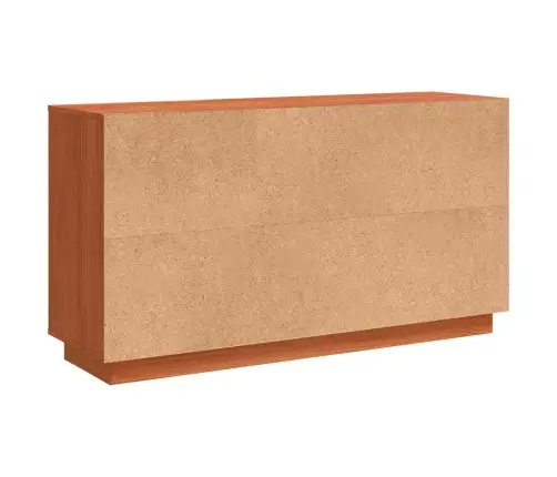 Puse Ar Uzglabāšanu Ar Durvīm Brūna 111 X 34 X 60 Cm Priedes Masīvkoks Vidaxl