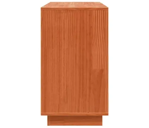 Puse Ar Uzglabāšanu Ar Durvīm Brūna 111 X 34 X 60 Cm Priedes Masīvkoks Vidaxl