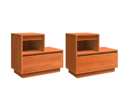 Öölambi Kapp Sahtliga 2 Pcs Vahapruun 60 X 34 X 51 Cm Männipuit