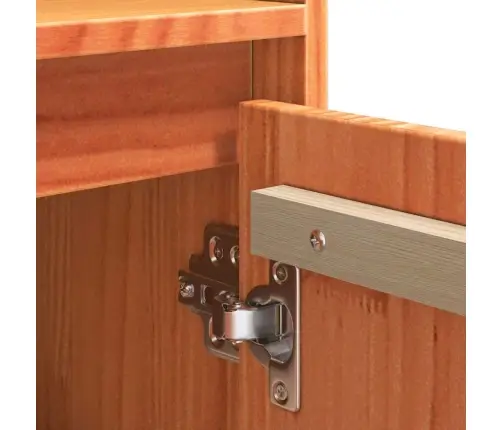 Puse Ar Uzglabāšanu Ar Durvīm Brūna 104.5 X 34 X 80 Cm Masīvkoka Priede Vidaxl