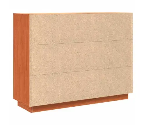 Puse Ar Uzglabāšanu Ar Durvīm Brūna 104.5 X 34 X 80 Cm Masīvkoka Priede Vidaxl