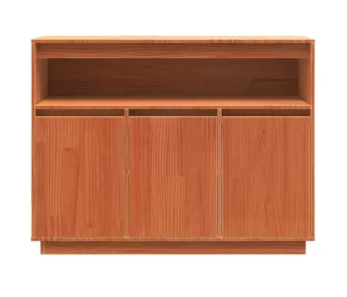 Puse Ar Uzglabāšanu Ar Durvīm Brūna 104.5 X 34 X 80 Cm Masīvkoka Priede Vidaxl