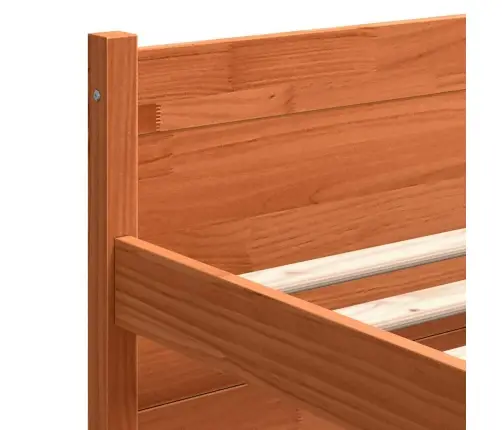 Gultas Rāmis Vaska Brūna 90 X 190 Cm Priedes Masīvkoks Vidaxl