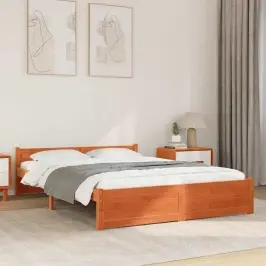 Lovos Rėmas Vaško Ruda 140 X 190 Cm Pušies Masyvas Lovos Rėmas Vaško Ruda 140 X 190 Cm Pušies Masyvas