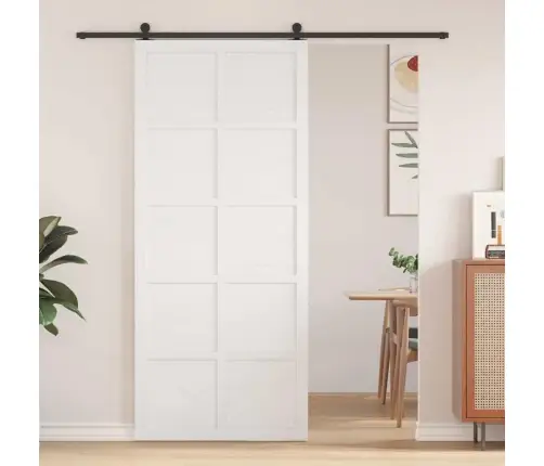 Šķūņa Durvis Balts 90 X 210 Cm Priedes Masīvkoks Vidaxl