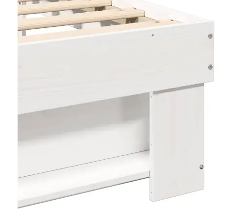 Gultas Rāmis Balts 180 X 200 Cm Priedes Masīvkoks Vidaxl