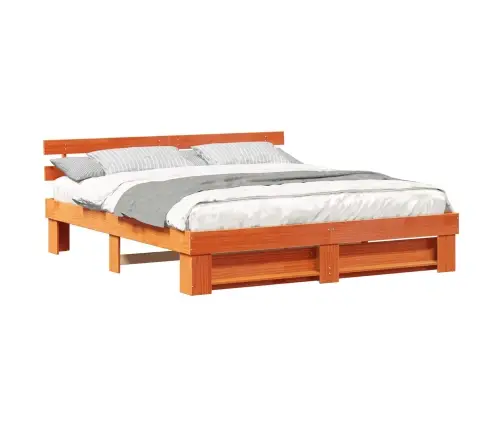 Gultas Rāmis Brūna 180 X 200 Cm Priedes Masīvkoks Vidaxl