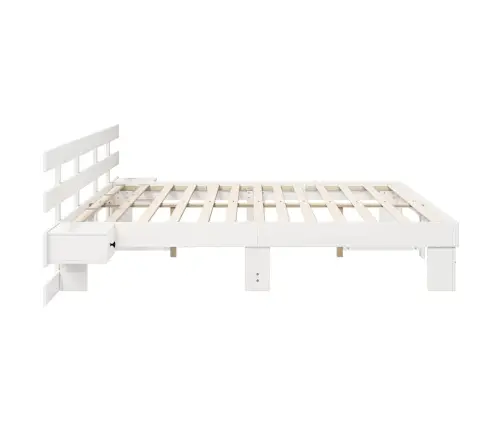 Lovos Rėmas Balta 180 X 200 Cm Kietos Pušies Mediena