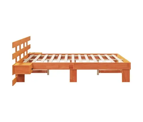 Gultas Rāmis Brūna 160 X 200 Cm Cieta Priede Un Cieta Priede Vidaxl