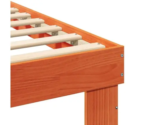 Gultas Rāmis Brūna 150 X 200 Cm Cieta Priede Un Cieta Priede Vidaxl