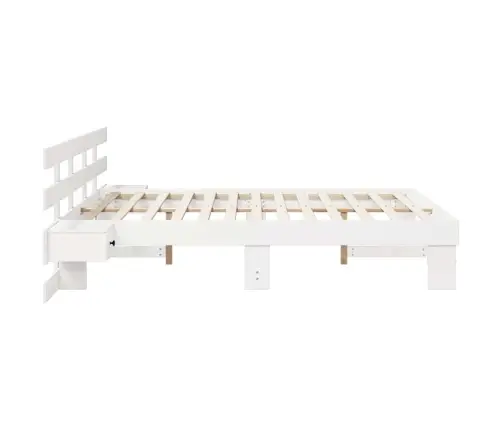 Lovos Rėmas Balta 140 X 200 Cm Kietos Pušies Mediena