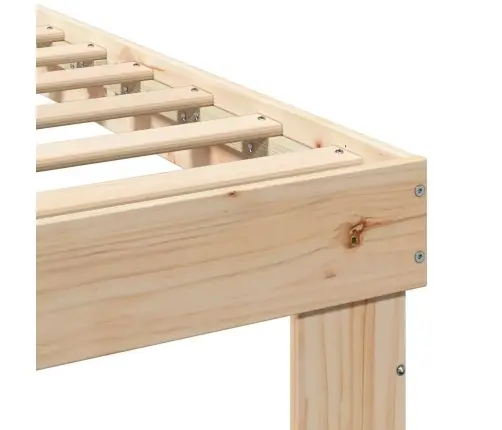 Gultas Rāmis Brūna 120 X 200 Cm Cieta Priede Un Cieta Priede Vidaxl