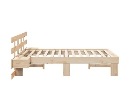 Gultas Rāmis Brūna 120 X 200 Cm Cieta Priede Un Cieta Priede Vidaxl