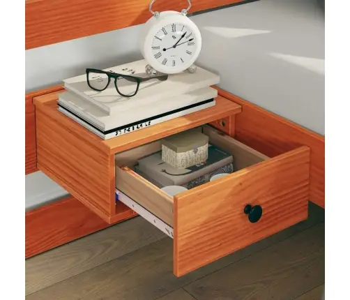 Gultas Rāmis Brūna 140 X 190 Cm Cieta Priede Un Cieta Priede Vidaxl