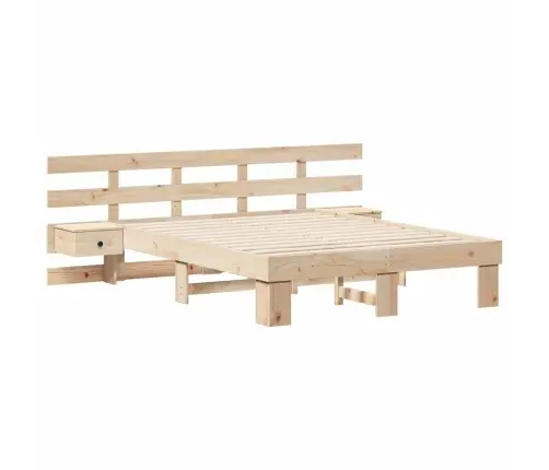 Lovos Rėmas Ruda 135 X 190 Cm Kietos Pušies Mediena