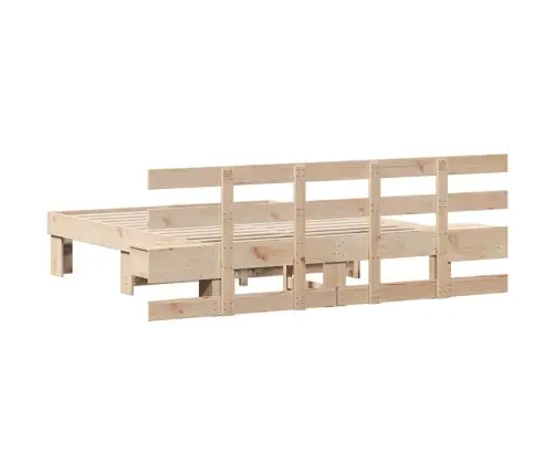 Lovos Rėmas Ruda 135 X 190 Cm Kietos Pušies Mediena