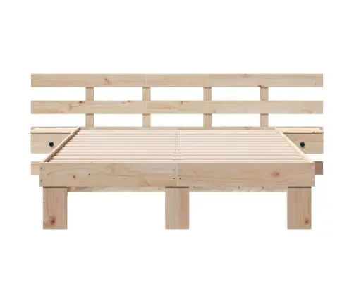 Lovos Rėmas Ruda 135 X 190 Cm Kietos Pušies Mediena