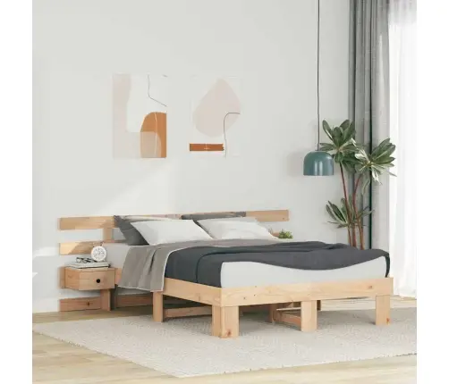 Lovos Rėmas Ruda 120 X 190 Cm Kietos Pušies Mediena