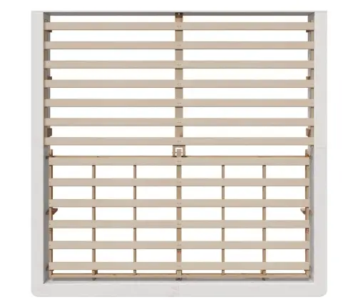 Gultas Rāmis Ar Uzglabāšanu Balts 200 X 200 Cm Koka Vidaxl