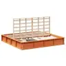 Gultas Rāmis Ar Uzglabāšanu Vaska Brūna 200 X 200 Cm Koka Vidaxl