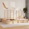 Gultas Rāmis Ar Uzglabāšanu Brūna 180 X 200 Cm Koka Vidaxl